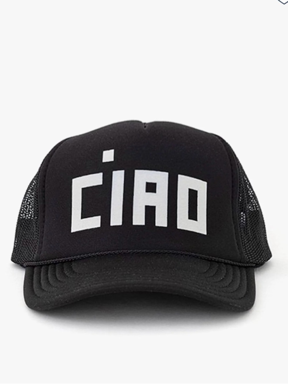 Clare V Black 'CIAO' Trucker Cap